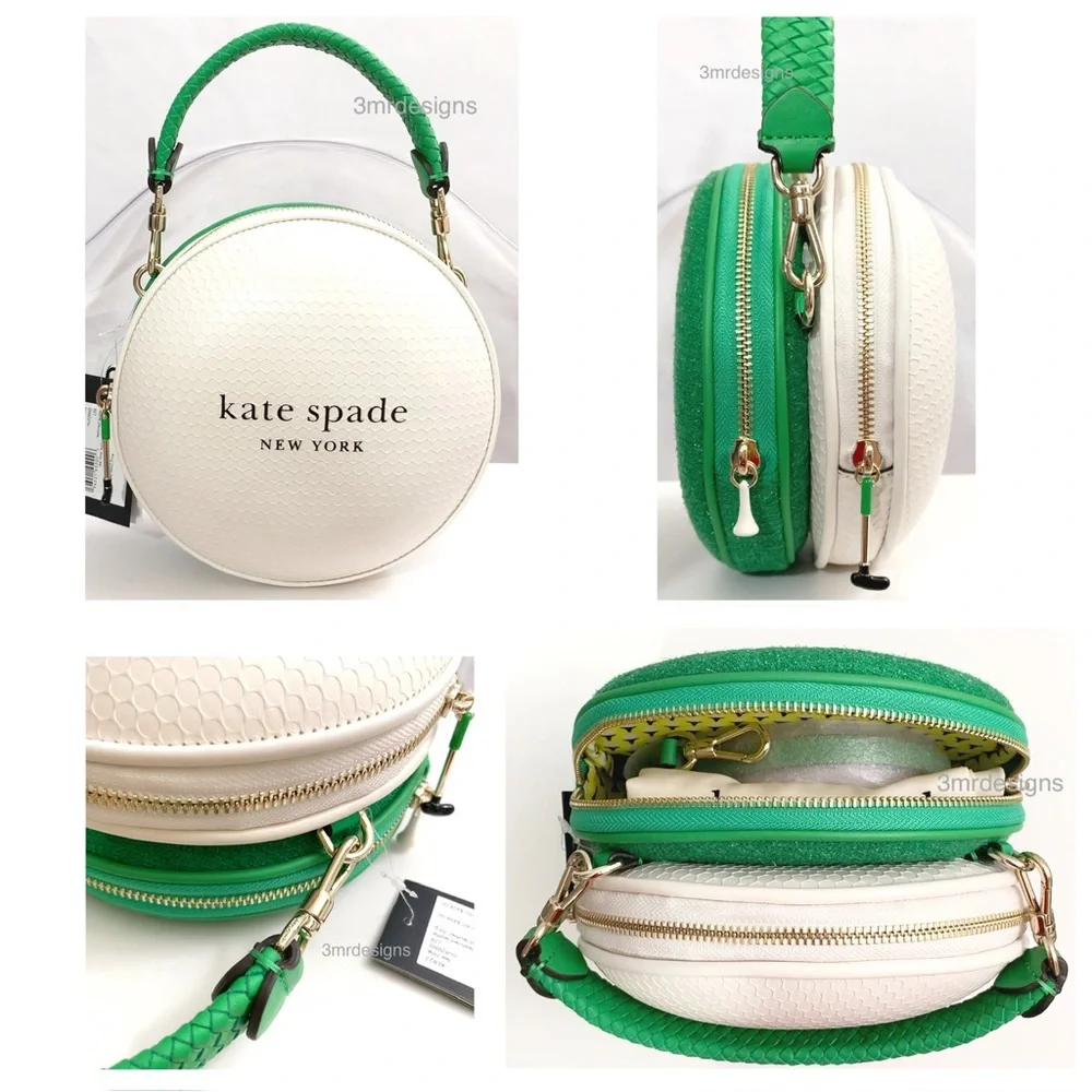 NWT Kate Spade ♠️ TEE TIME Textured Leather 3D Golf Ball Purse/Crossbody Bag - Picture 1 of 15